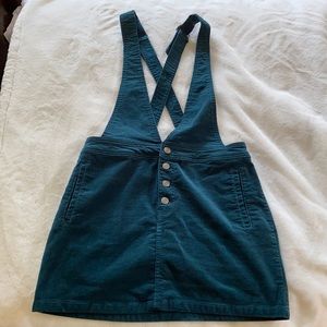 Wild Fable teal corduroy overall skirt